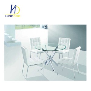 1+4 Round glass dining sets Spanish Dining Room Sets