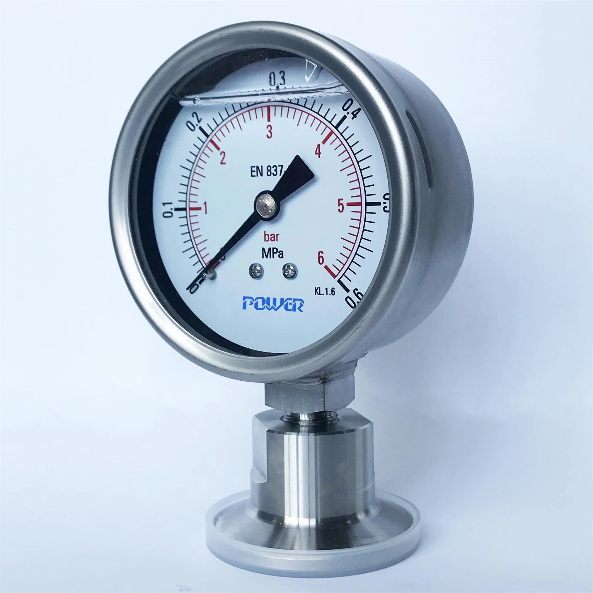 1.5" Sanitary Diaphragm seal pressure gauge 6bar 0.6Mpa