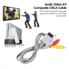 1.8 meters Gold Plated Audio Video AV Composite 3 RCA Cable for Nintendo Wii WIIU