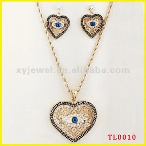 2012 new design jewelry set &amp; heart jewelry set,costume jewelry