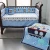 Import 2018 new design wholesale print blue sea monkey cotton polyester baby crib nursery bedding set for boys made in china from China