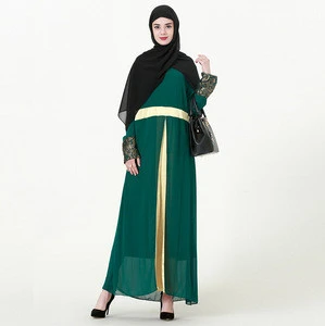 2018 New Middle East/Turkish/Moroccan style High Quality Muslim Woman Dress Ethnic Region Abaya
