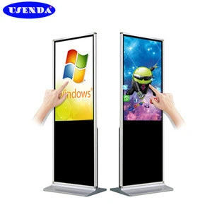 2018 New super slim design floor stand advertising screen Windows os lcd digital display