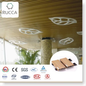 2018 Ruccawood WPC building materials 100*25mm pvc ceiling tile