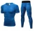 Import 2019 Mens 2 Pack Sport Suits Short Sleeve T-shirt + Pants Fitness Tight Running Set Quick-dry Compression Workout Sportswear from China