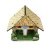 Import 2019 New design cheap weather house with thermometer, 3D wooden craft, gift and souvenir black forest barometer from China