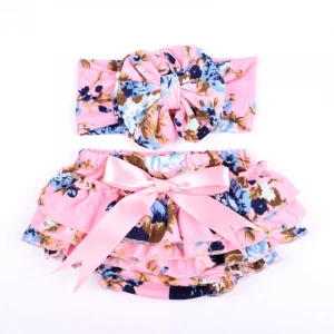 2020 Cute Baby Diaper Cover Newborn Flower Shots Toddler Summer Clothes Cotton Ruffle Baby Bloomers