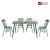 Import 2020 New Arrival All Weather Modern Leisure Green Waterproof Rectangle Aluminium Patio Balcony Outdoor Garden Table from China