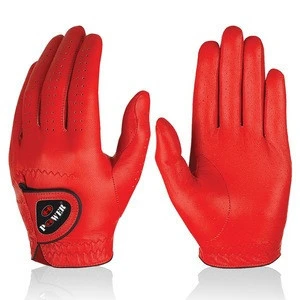 2020 New design fashion genuine leather custom golf sports gloves for sale