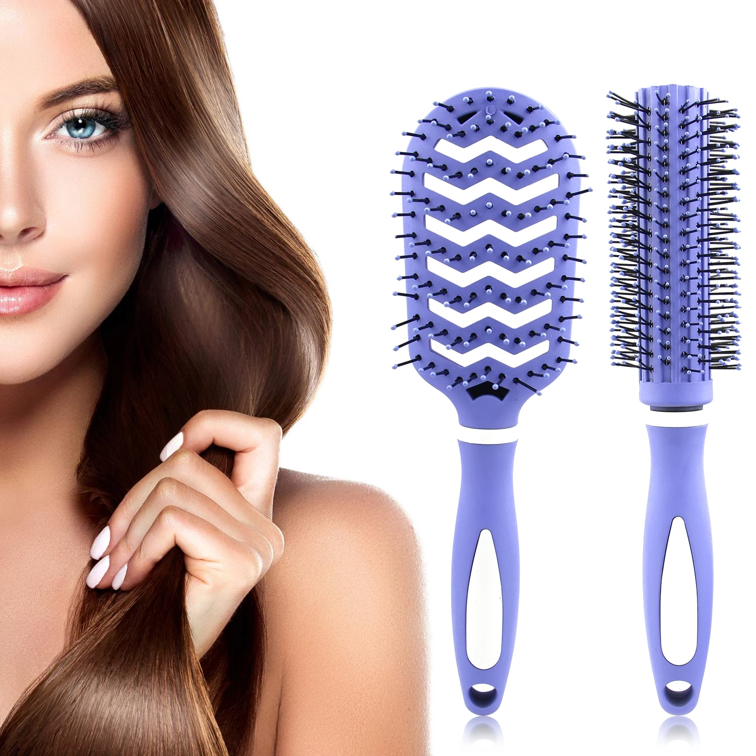2020 New Style Profession Hair Brushes Massage Comb Curly Hair Comb Set Plastic Hair Styling Comb