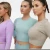 Import 2020 new women sportswear ribbed set seamless yoga suit yoga leggings match long sleeve crop yoga workout gym set women fitness from China