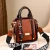 Import 2020 summer new solid color square PU leather material handbag shoulder bag from China
