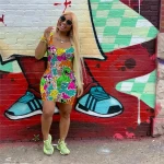 2021 clothing vendrs women's fashion casual cartoon printed dress
