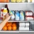 Import 2021 new design hot sell kitchen furniture storage boxes transparent Storage Dispenser Water Bottle and Drink Holder from China