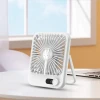 2024 New Summer 3 Colors Portable Mini Air Cooling Fan 1200mah KC Battery Desktop Fan Table Logo Customized 2 in 1 Brushless 5w