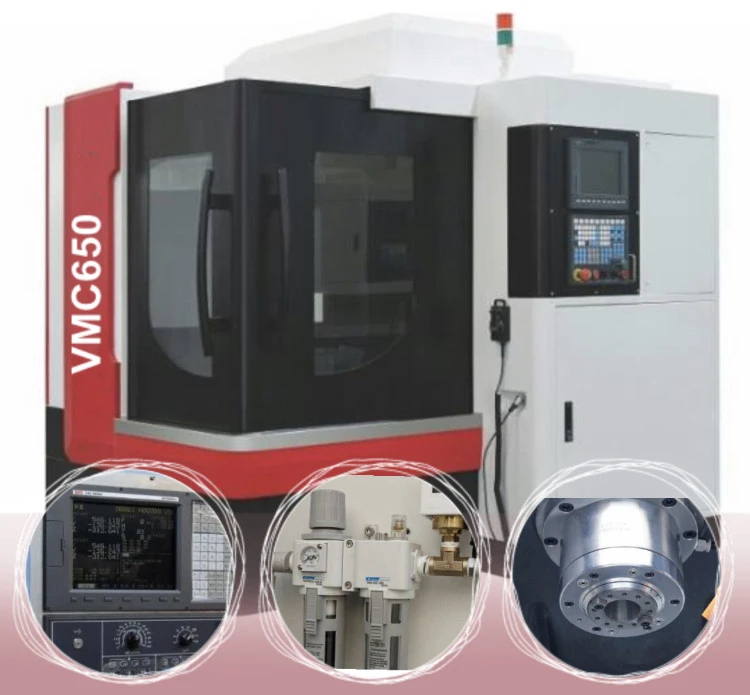 24 Tools Magazine Mini High Precision Low Price VMC650 Vertical Engraving Trade center Machining Center on Sale