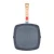 Import 24cm cooklover die cast aluminum marble coating induction bottom wooden detached handle square fry pan from China