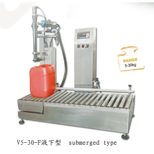 25L drum liquid filler alkali strong acid filling machine V5-30F