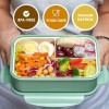 3 compartments plastic bento box reusable pp plastic tiffin box kids lunch box with cutlery