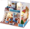3D Wooden doll house kit diy assemble house toy
