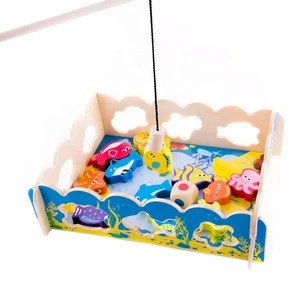 3d wooden toys constructive  diy wooden toy fishing game