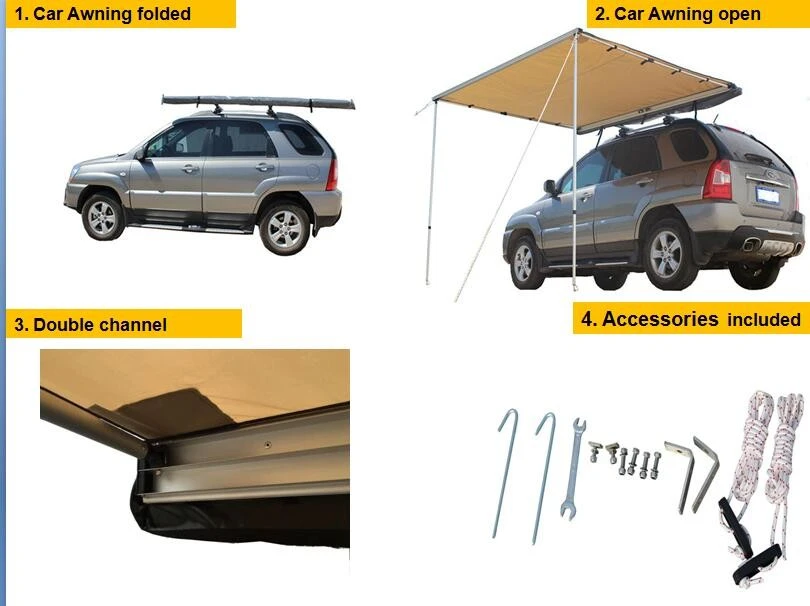 4x4 Car accessories caravan use easy set up car side awning