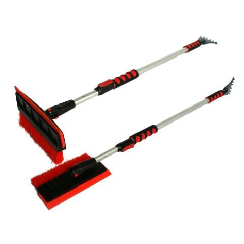 50" Extendable Car Snow Brush, Upgraded Snow Remover with Ice Scraper and Squeegee - Rotatable Brush Head Snow Removal
