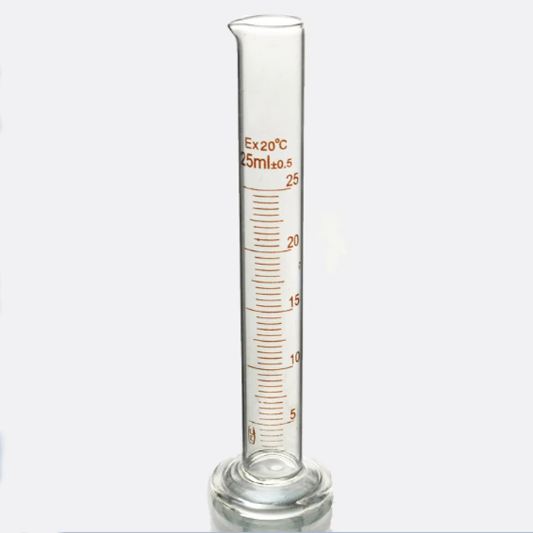 500ml 1000ml thick clear round bottom glass measuring cylinder for lab chemistry use