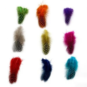 50Pcs/Bag 5-12cm Dots Printed Chicken Pheasant Feathers Beautiful Gull Feather Plume For DIY Craft Jewelry Making Accessories