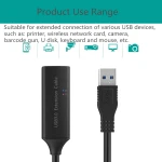 5m USB 3.0 Extension Cable Type A Male to Female Extension Cord Compatible with USB Keyboard Mouse and Flash Drive and more