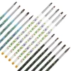 5pcs/set Professional Nail Polish Pen UV Gel Nail Liner Brush Painting Acrylic Nail Art Brush Set