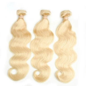 613 blonde Raw virgin body wave  lace frontal closure with bundles,Wholesale vendors cheap 613 blonde hair weave body wave