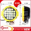 63w vehicle led lights for sale, black/red/yellow spot 7 inch led work light for trucks atv utv 4x4 auto lighting systems