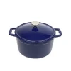 6.5 Quart Casserole Cast Iron Dutch Oven, Enamel Coated Soup Stew Pot