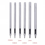 6Pcs 0.5-2.5mm Professional Steel  Leather Craft Hole Punching Tools  Leather Hollow Punch Tools Set