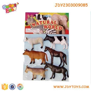 6styles small promotional plastic farm animal toy set,novelty plastic farm animal toy set,animal toy