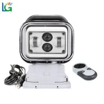 7'' 60W Magnetic Base Rechargeable Wireless Remote Control White LED Searchlight For Marine Boat Fishing