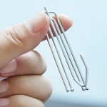 7cm Wide Metal Shower Curtain Hooks For Pull Pleated Tape Single Hook Curtain Accessories Curtain Poles Cloth Hook