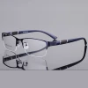 8850 Half Rim Alloy Front Rim Flexible Plastic TR-90 Temple Legs Optical Eyeglasses Frame for Men and Women Eyewear