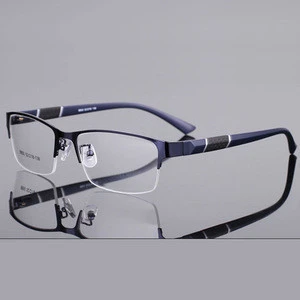8850 Half Rim Alloy Front Rim Flexible Plastic TR-90 Temple Legs Optical Eyeglasses Frame for Men and Women Eyewear