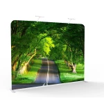 8ft straight fabric tension pop up tube display stand wall with aluminum frame for trade show