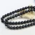Import 8mm perfect full round real genuine fresh water cultured freshwater black pearl strand pearl bead string from China