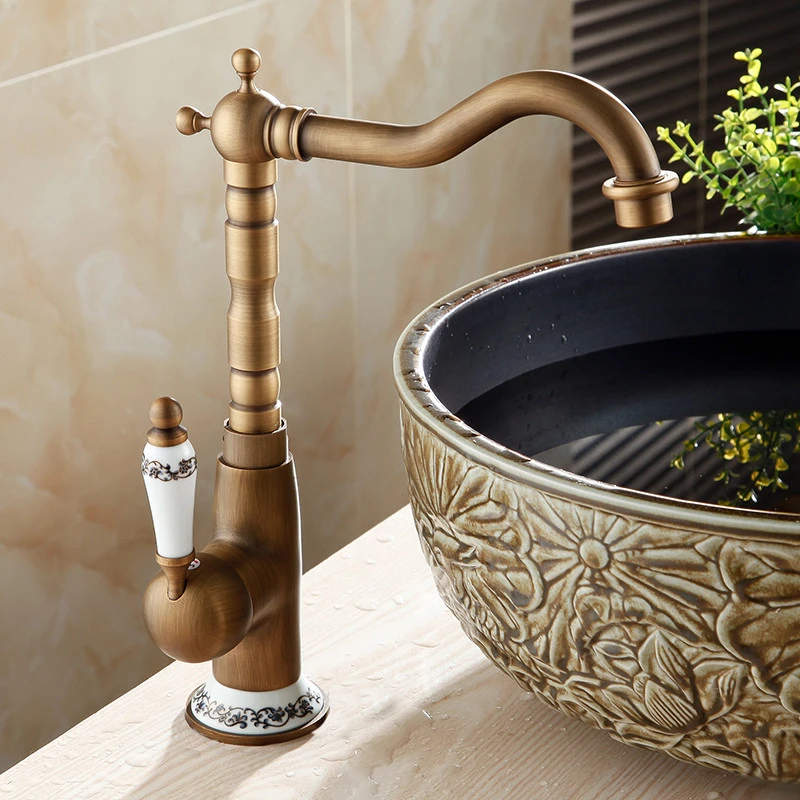 9201 Water Mixer Tap single handle antique basin mixer tap torneira  basin faucet antique brass vintage faucet antique faucet