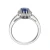 Import 925 Silver CZ bridal Wedding CZ Engagement Sapphire ring for women from China