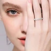 925 Silver Moissanite Engagement Ring Jewelry Wedding Diamond Tennis Band Eternity Ring For Women Girls
