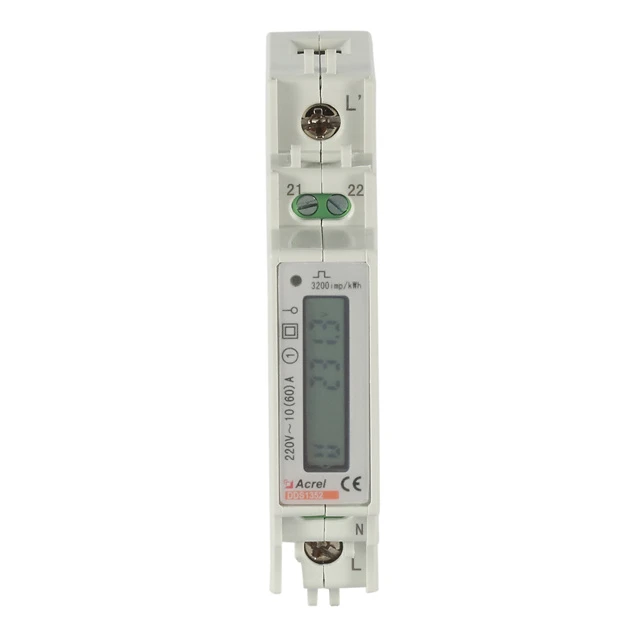 Acrel ADL10-E electricity power consumption monitor single phase din rail energy meter