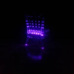 Acrylic led light bamboo chair living room chair