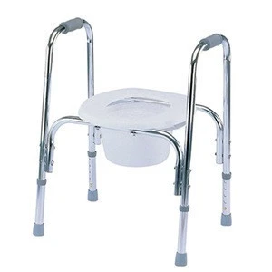 Adjustable Aluminum Commode Seat With Pail