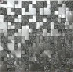 aluminium mosaic tile and black galaxy granite mosaic tile