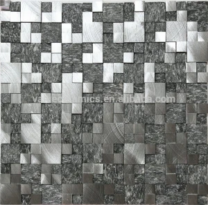 aluminium mosaic tile and black galaxy granite mosaic tile